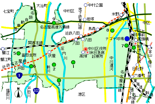中川の地図