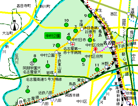 中村の地図